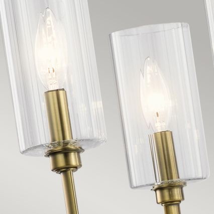 Quintiesse - Lámpara colgante con varilla KIMROSE 6xE14/40W/230V Ø 68,6 cm dorada
