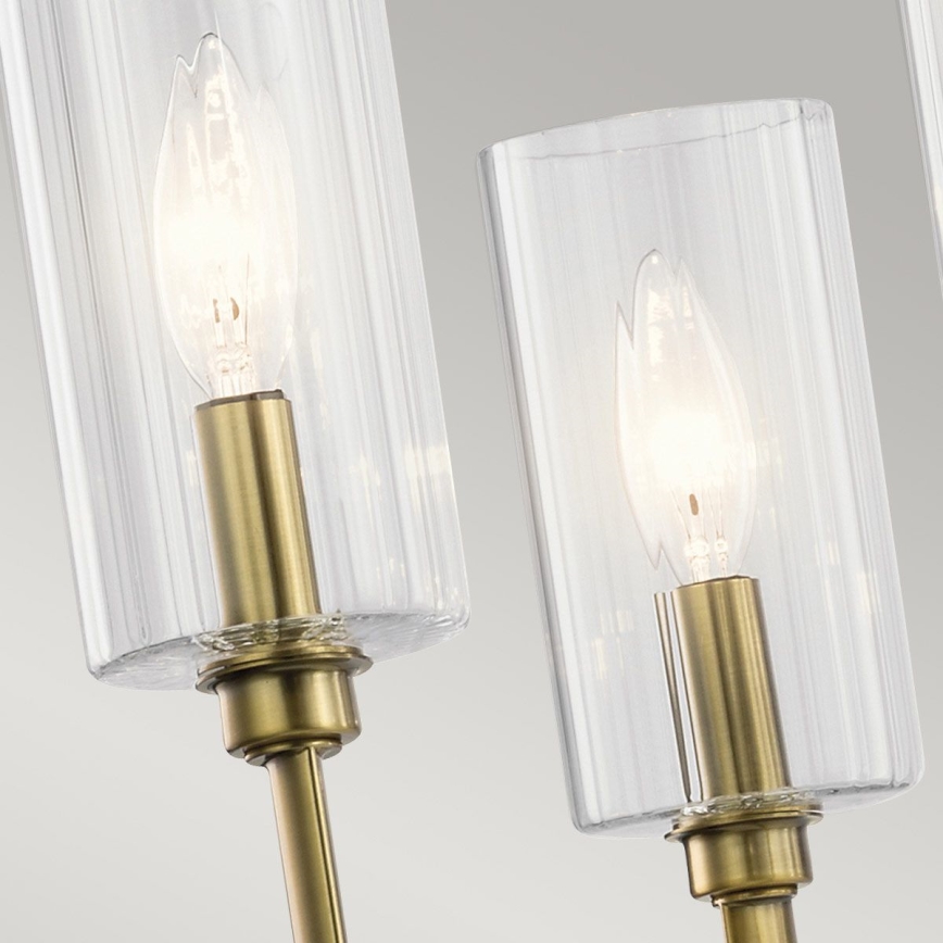 Quintiesse - Lámpara colgante con varilla KIMROSE 6xE14/40W/230V Ø 68,6 cm dorada