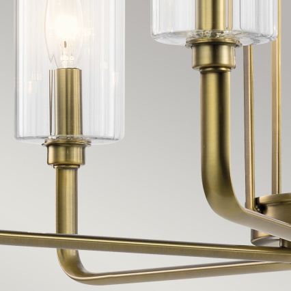 Quintiesse - Lámpara colgante con varilla KIMROSE 6xE14/40W/230V Ø 68,6 cm dorada