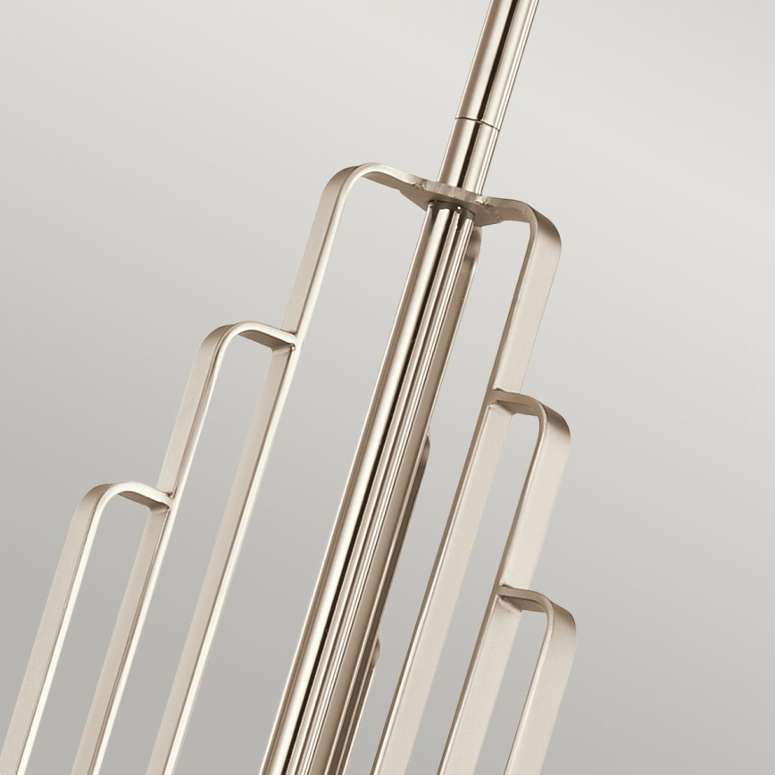 Quintiesse - Lámpara de techo con varilla KIMROSE 6xE14/40W/230V Ø 68,6 cm cromado brillante