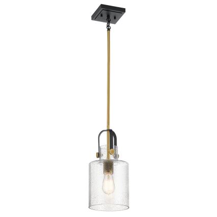 Quintiesse - Lámpara de techo con varilla KITNER 1xE27/60W/230V Ø 18 cm dorado/negro