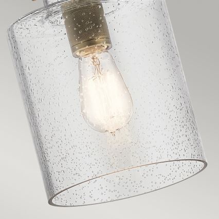 Quintiesse - Lámpara de techo con varilla KITNER 1xE27/60W/230V Ø 18 cm dorado/negro