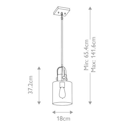 Quintiesse - Lámpara de techo con varilla KITNER 1xE27/60W/230V Ø 18 cm dorado/negro