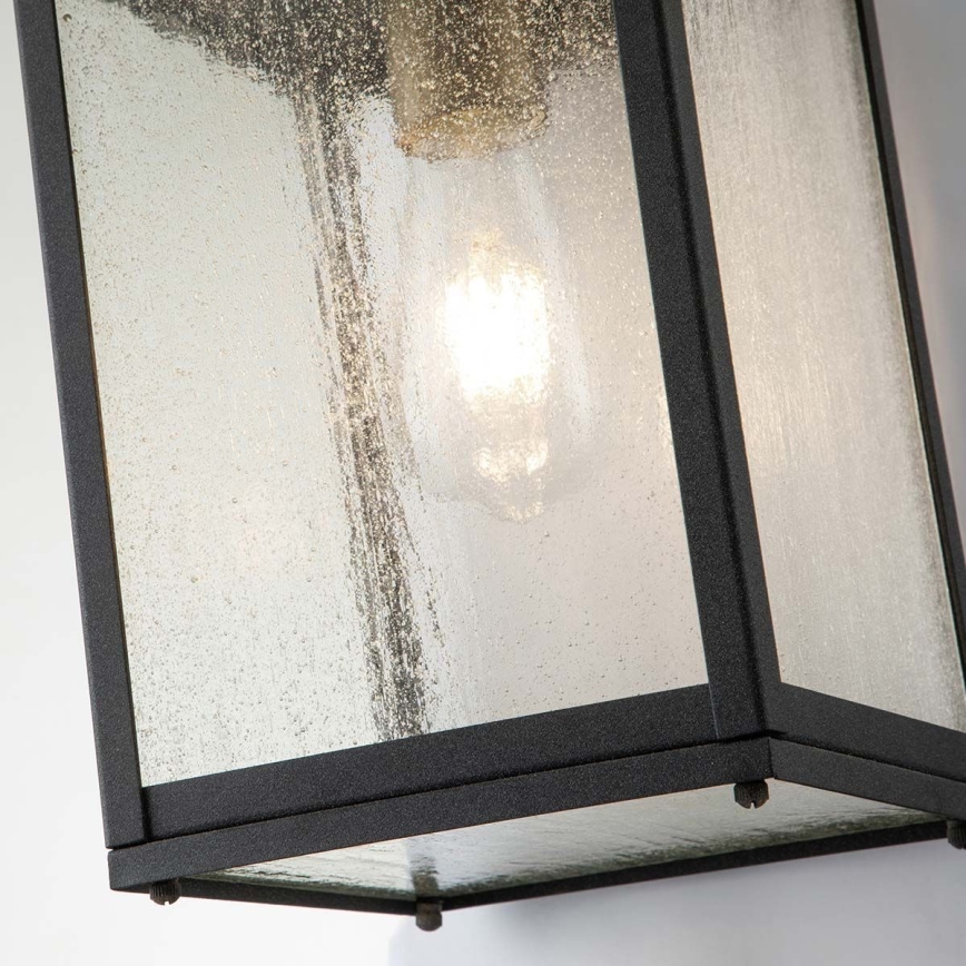Quintiesse - Aplique de pared exterior LAHDEN M 1xE27/60W/230V IP44 negro/dorado