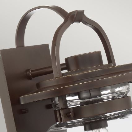 Quintiesse - Lámpara de pared exterior LASALLE M 1xE27/60W/230V IP44 bronce