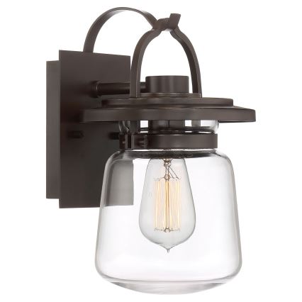 Quintiesse - Aplique de pared exterior LASALLE S 1xE27/60W/230V IP44 acabado bronce