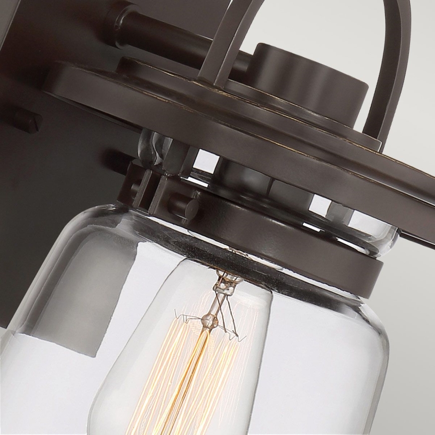 Quintiesse - Aplique de pared exterior LASALLE S 1xE27/60W/230V IP44 acabado bronce