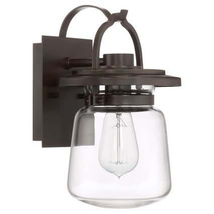 Quintiesse - Aplique de pared exterior LASALLE S 1xE27/60W/230V IP44 acabado bronce