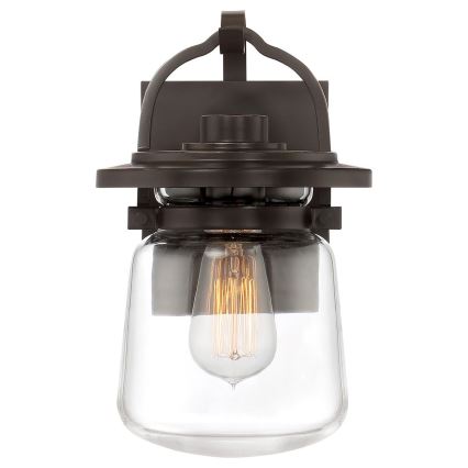Quintiesse - Aplique de pared exterior LASALLE S 1xE27/60W/230V IP44 acabado bronce