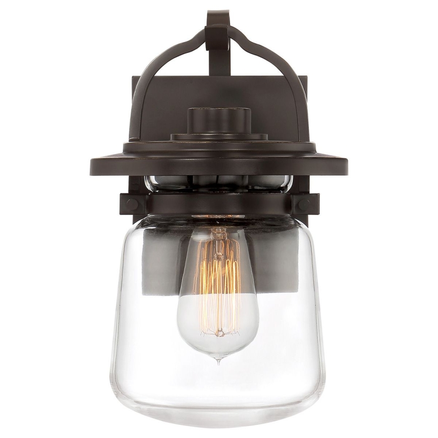 Quintiesse - Aplique de pared exterior LASALLE S 1xE27/60W/230V IP44 acabado bronce