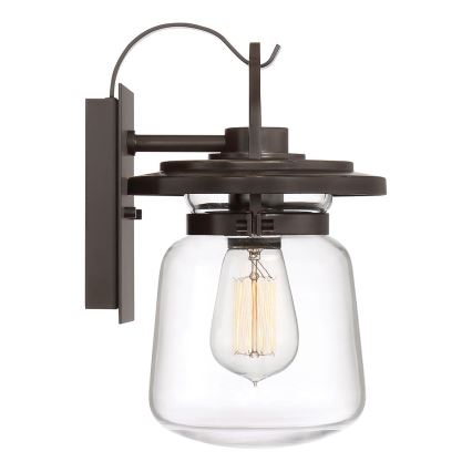 Quintiesse - Aplique de pared exterior LASALLE S 1xE27/60W/230V IP44 acabado bronce