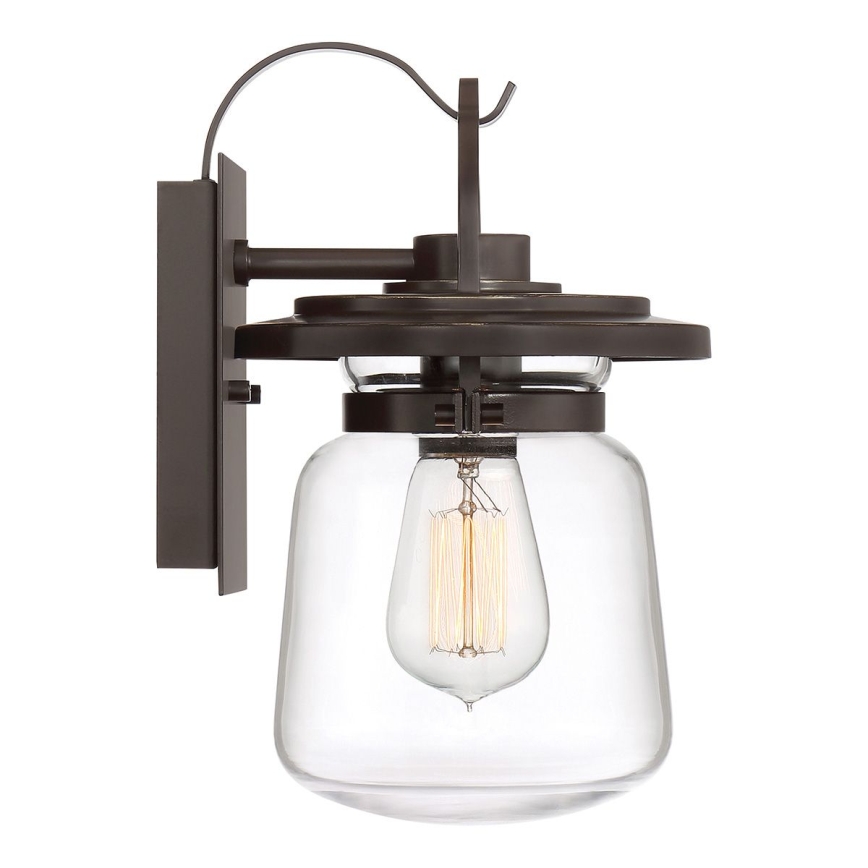 Quintiesse - Aplique de pared exterior LASALLE S 1xE27/60W/230V IP44 acabado bronce