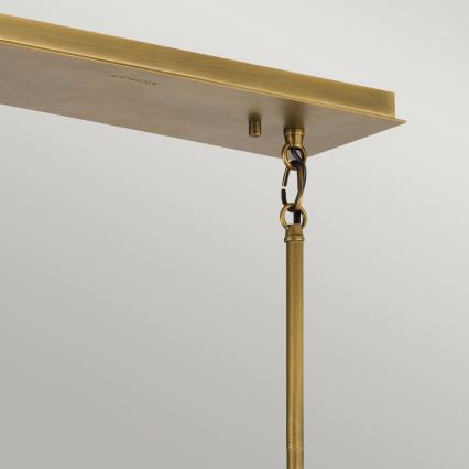 Quintiesse - Lámpara de techo con varilla LINARA 5xE27/60W/230V negro/dorado
