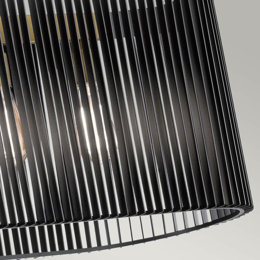 Quintiesse - Lámpara de techo con varilla LINARA 5xE27/60W/230V negro/dorado