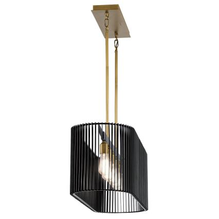 Quintiesse - Lámpara de techo con varilla LINARA 5xE27/60W/230V negro/dorado