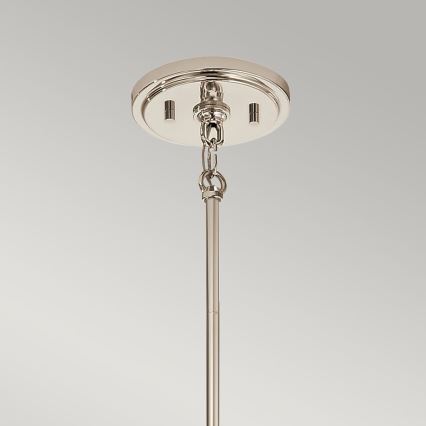 Quintiesse - Lámpara colgante en varilla MARILYN 1xE27/60W/230V Ø 19,5 cm cromo brillante/negro