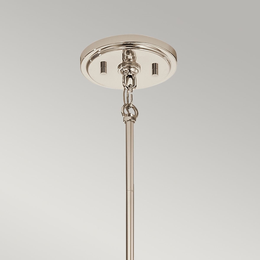 Quintiesse - Lámpara colgante en varilla MARILYN 1xE27/60W/230V Ø 19,5 cm cromo brillante/negro
