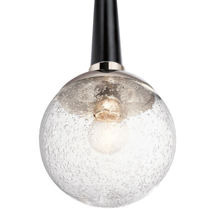 Quintiesse - Lámpara colgante en varilla MARILYN 1xE27/60W/230V Ø 19,5 cm cromo brillante/negro