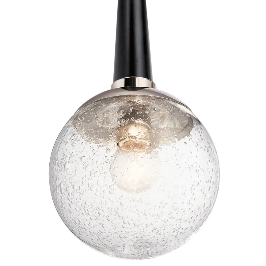 Quintiesse - Lámpara colgante en varilla MARILYN 1xE27/60W/230V Ø 19,5 cm cromo brillante/negro