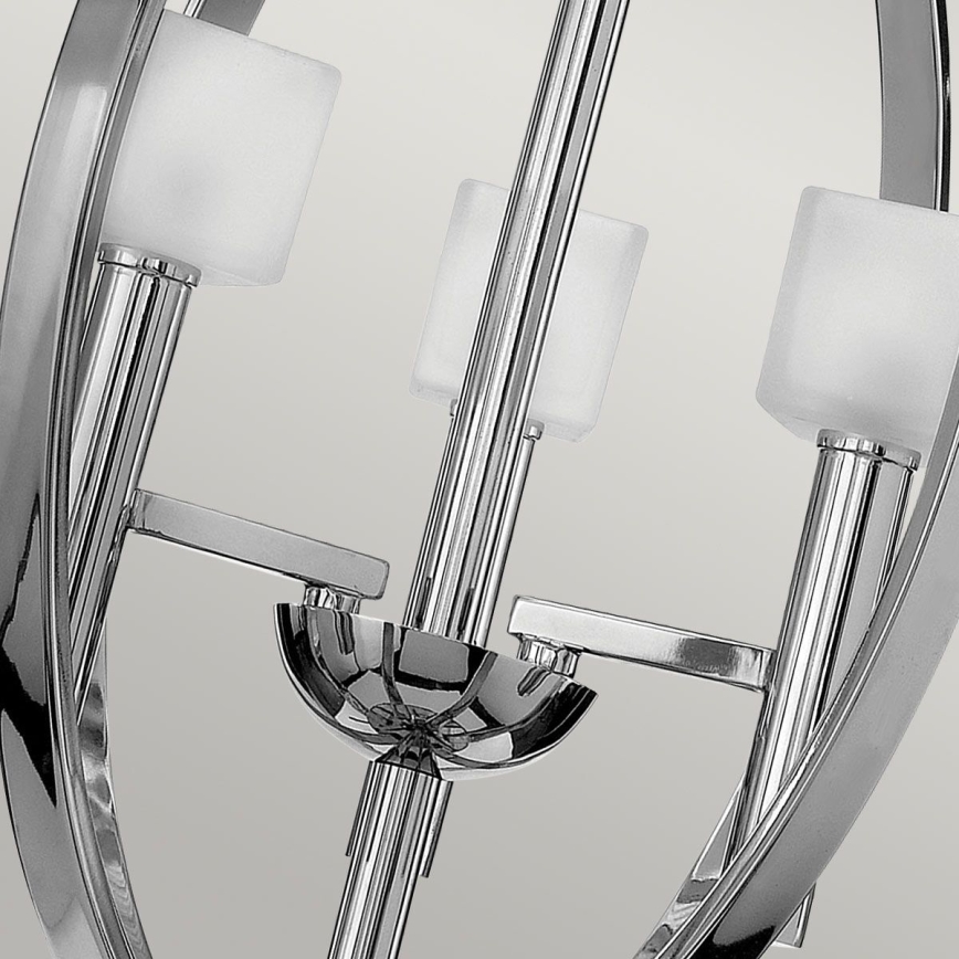 Quintiesse - Lámpara LED colgante con cable MONDO 3xG9/3W/230V Ø 45,7 cm cromo brillante