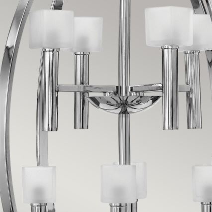 Quintiesse - Lámpara colgante LED suspendida por cable MONDO 8xG9/3W/230V diámetro 71,3 cm cromo brillante