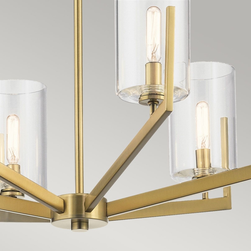 Quintiesse - Lámpara colgante con barra NYE 6xE14/40W/230V Ø 71,1 cm acabado en dorado