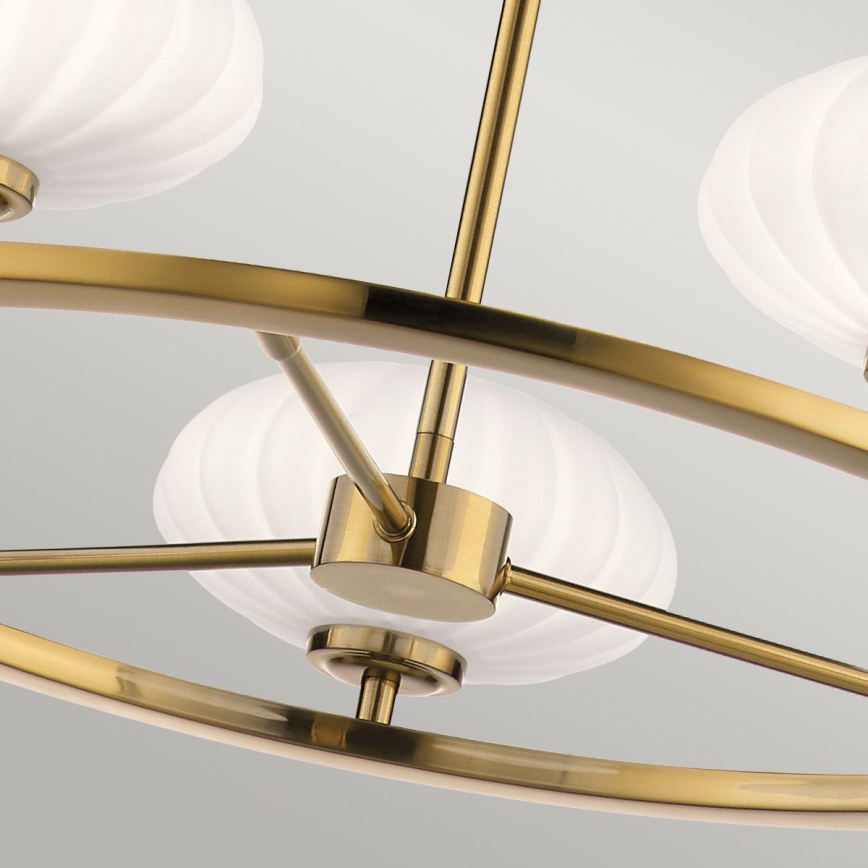 Quintiesse - Lámpara LED para baño en varilla PIM 5xG9/3W/230V, diámetro 71,1 cm, IP44, acabado dorado