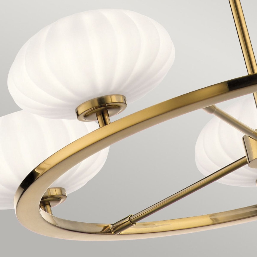 Quintiesse - Lámpara LED para baño en varilla PIM 5xG9/3W/230V, diámetro 71,1 cm, IP44, acabado dorado