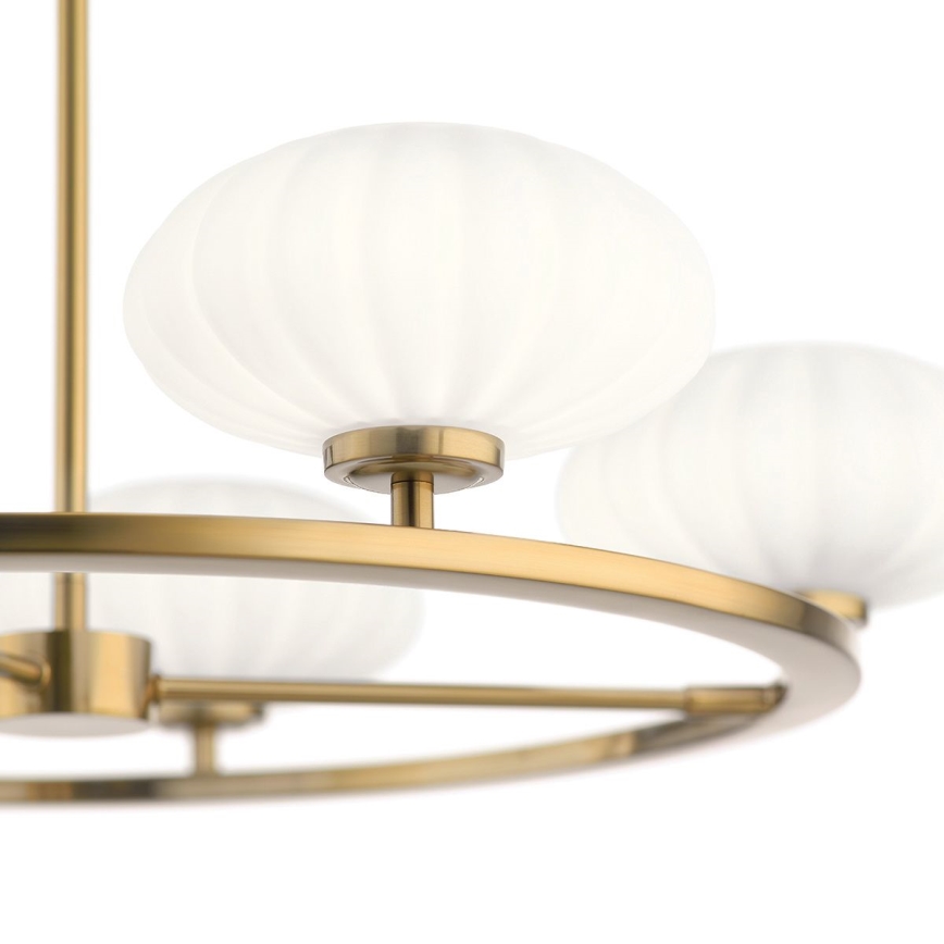 Quintiesse - Lámpara LED para baño en varilla PIM 5xG9/3W/230V, diámetro 71,1 cm, IP44, acabado dorado