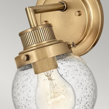 Quintiesse - Aplique de pared para baño POPPY 1xE27/60W/230V IP44, dorado