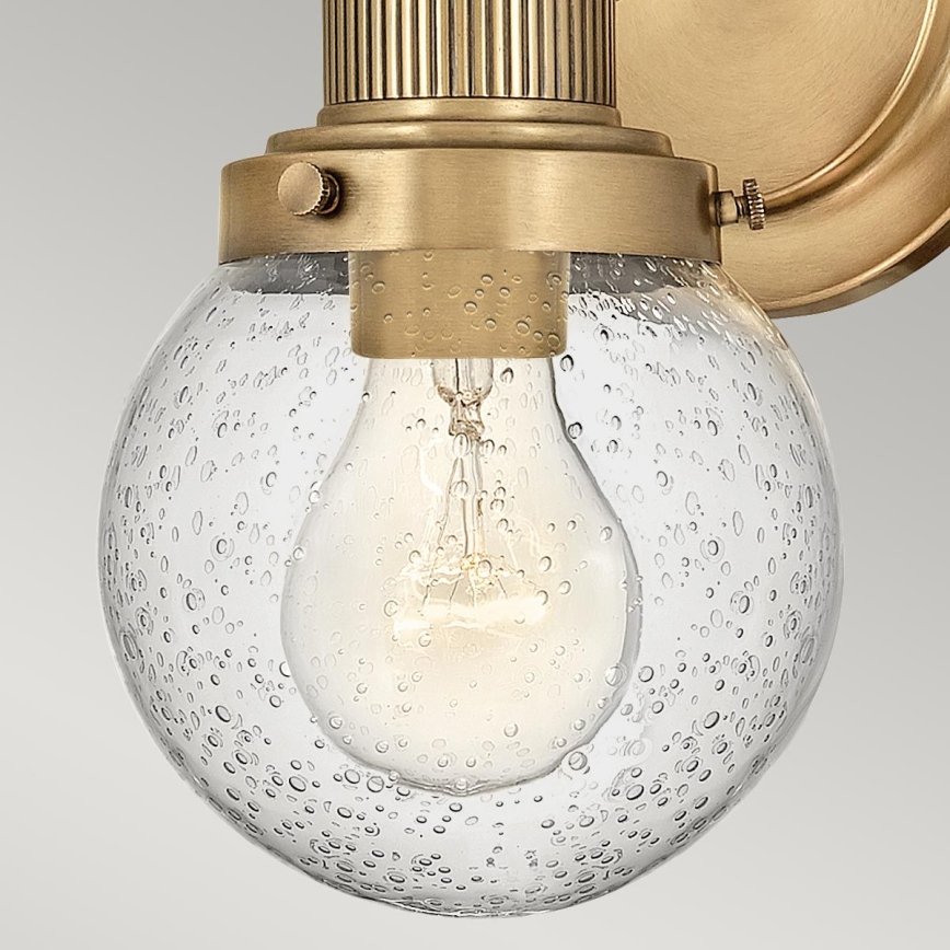 Quintiesse - Aplique de pared para baño POPPY 1xE27/60W/230V IP44, dorado