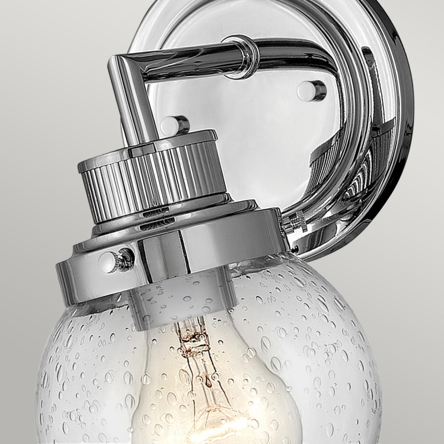 Quintiesse - Aplique de pared para baño POPPY 1xE27/60W/230V IP44 cromo brillante