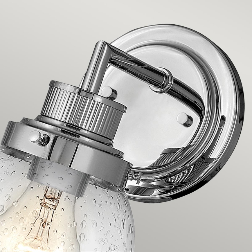 Quintiesse - Aplique de pared para baño POPPY 1xE27/60W/230V IP44 cromo brillante