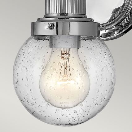 Quintiesse - Aplique de pared para baño POPPY 1xE27/60W/230V IP44 cromo brillante