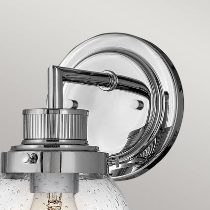 Quintiesse - Aplique de pared para baño POPPY 1xE27/60W/230V IP44 cromo brillante