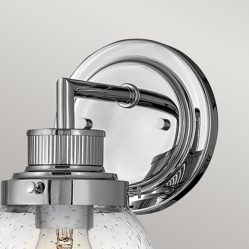 Quintiesse - Aplique de pared para baño POPPY 1xE27/60W/230V IP44 cromo brillante