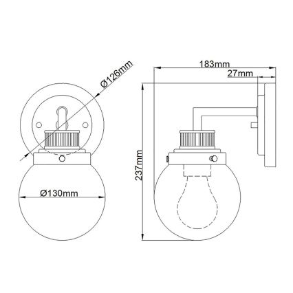 Quintiesse - Aplique de pared para baño POPPY 1xE27/60W/230V IP44 cromo brillante