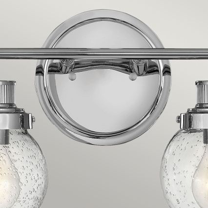 Quintiesse - Aplique de pared para baño POPPY 2xE27/60W/230V IP44 cromado brillante