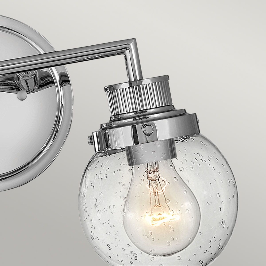 Quintiesse - Aplique de pared para baño POPPY 2xE27/60W/230V IP44 cromado brillante