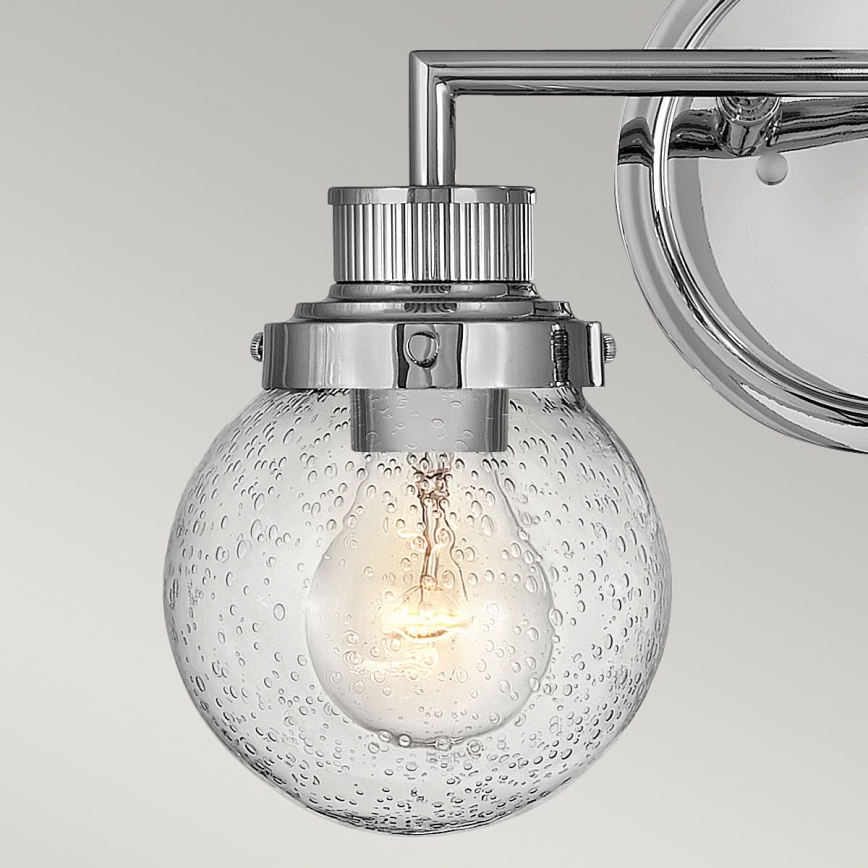 Quintiesse - Aplique de pared para baño POPPY 2xE27/60W/230V IP44 cromado brillante
