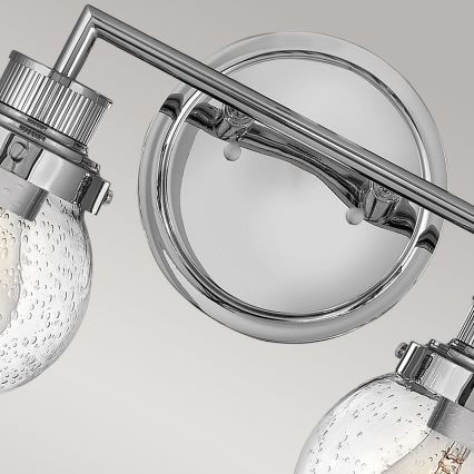 Quintiesse - Aplique de pared para baño POPPY 2xE27/60W/230V IP44 cromado brillante