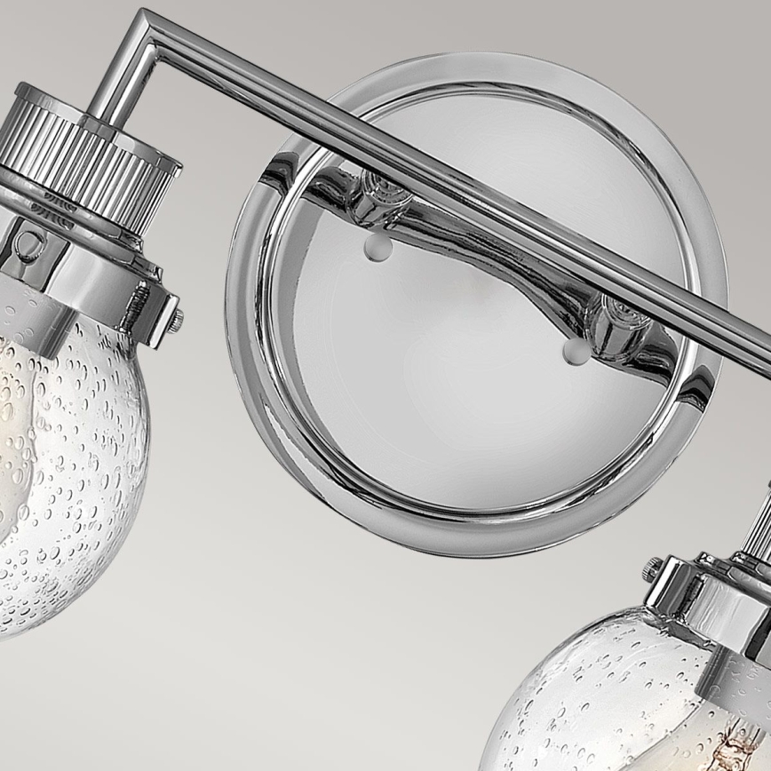 Quintiesse - Aplique de pared para baño POPPY 2xE27/60W/230V IP44 cromado brillante