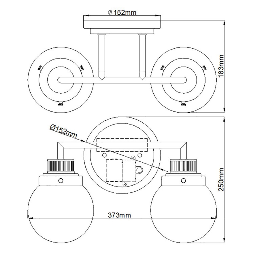 Quintiesse - Aplique de pared para baño POPPY 2xE27/60W/230V IP44 cromado brillante