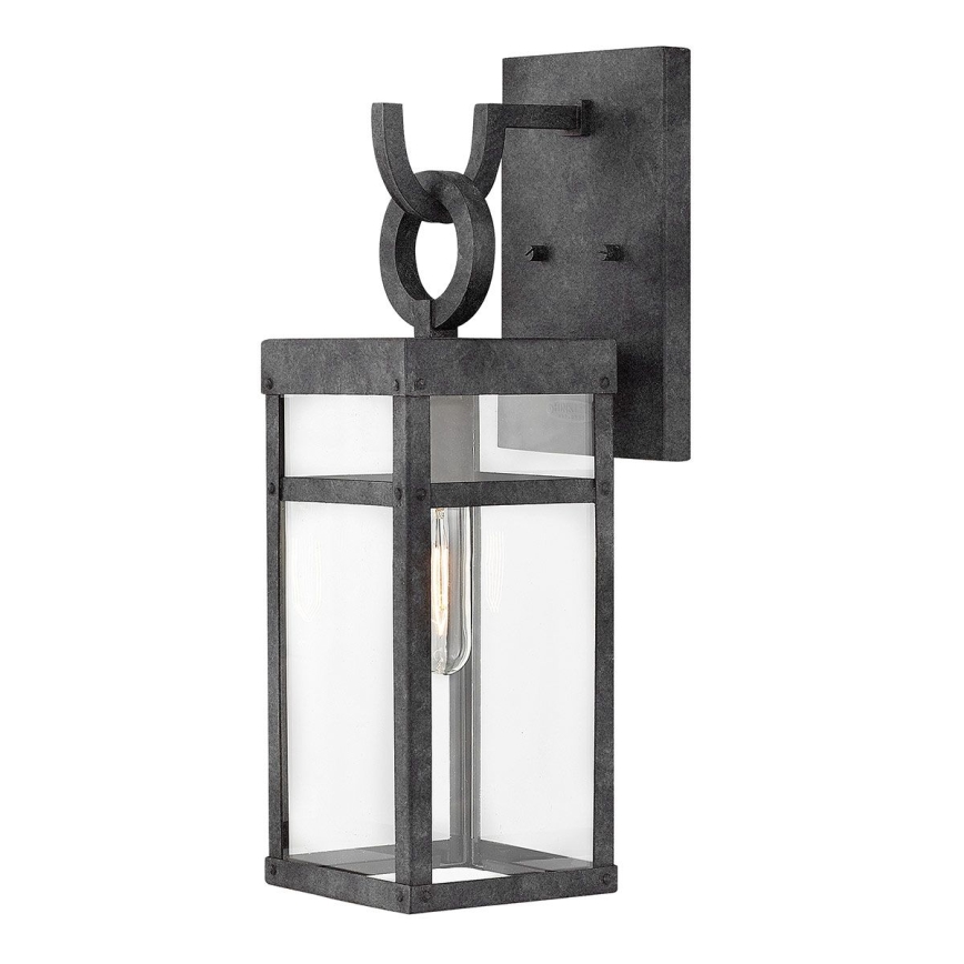 Quintiesse - Lámpara de pared exterior PORTER M 1xE27/60W/230V IP44 negra