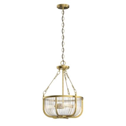 Quintiesse - Lámpara colgante con cadena ROUX 3xE27/60W/230V Ø 40,6 cm, color dorado