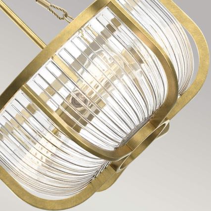 Quintiesse - Lámpara colgante con cadena ROUX 3xE27/60W/230V Ø 40,6 cm, color dorado