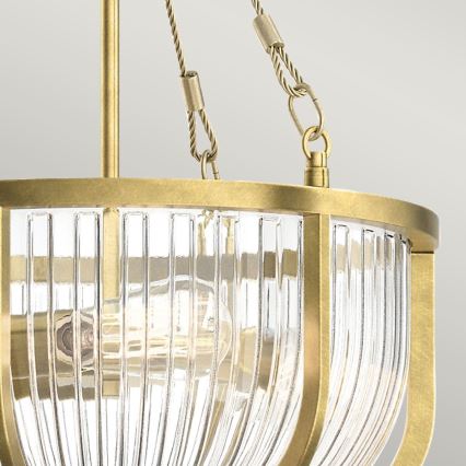 Quintiesse - Lámpara colgante con cadena ROUX 3xE27/60W/230V Ø 40,6 cm, color dorado