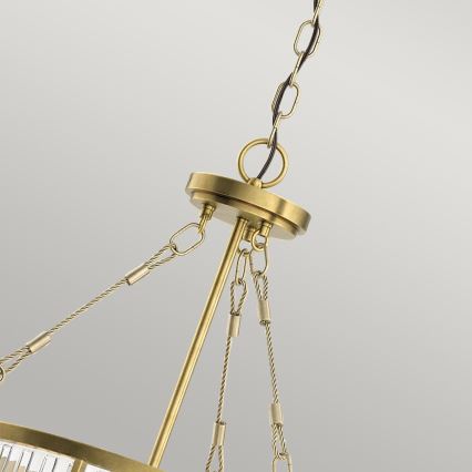 Quintiesse - Lámpara colgante con cadena ROUX 3xE27/60W/230V Ø 40,6 cm, color dorado