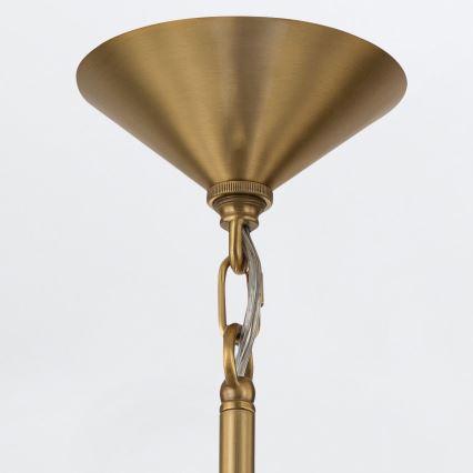 Quintiesse - Lámpara de techo con varilla SAUCER M 1xE27/40W/230V Ø 36,6 cm dorada
