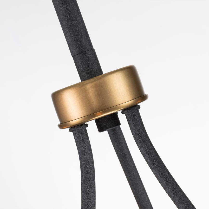 Quintiesse - Lámpara colgante en varilla SILAS 3xE27/60W/230V Ø 42,2 cm negro/dorado